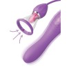 Сиреневый вибростимулятор с помпой и имитатором языка Her Ultimate Pleasure Max