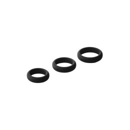 Набор из 3 черных эрекционных колец Smooth Silicone Cockring Pack