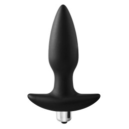 Черная анальная вибропробка FantASStic Vibrating Plug - 14 см.