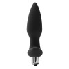 Черная анальная вибропробка FantASStic Vibrating Plug - 14 см.