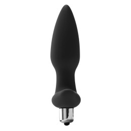 Черная анальная вибропробка FantASStic Vibrating Plug - 14 см.