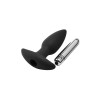 Черная анальная вибропробка FantASStic Vibrating Plug - 14 см.