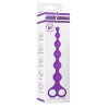 Фиолетовая анальная цепочка 8 Inch Ribbed Silicone Anal Beads - 26 см.