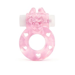 Розовое эрекционное виброкольцо в форме зайчика