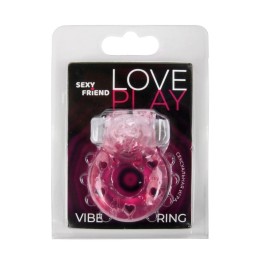 Розовое эрекционное виброкольцо в форме зайчика