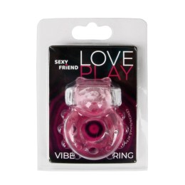 Розовое эрекционное виброкольцо в форме мишки