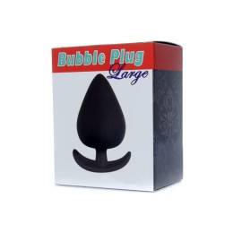 Черная анальная втулка Bubble - 9,5 см.
