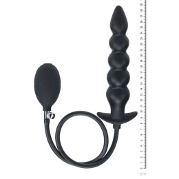 Черная анальная елочка с функцие расширения Beaded Inflatable Silicone Anal Plug