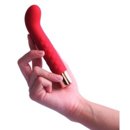 Красный вибратор для G-точки - 14,5 см.