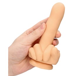 Телесный фаллоимитатор в форме пальца Up Yours - 15,5 см.