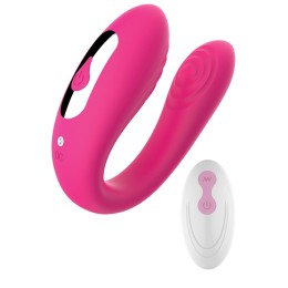 Розовый вибратор для пар с пультом ДУ