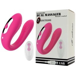 Розовый вибратор для пар с пультом ДУ