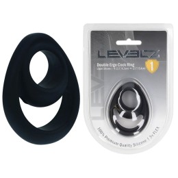 Черное эрекционное кольцо Double Ergo Silicone Cockring