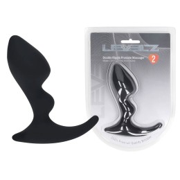 Черная анальная пробка для массажа простаты Double Ripple Silicone Prostate Massager