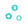 Набор из 3 бирюзовых рельефных эрекционных колец