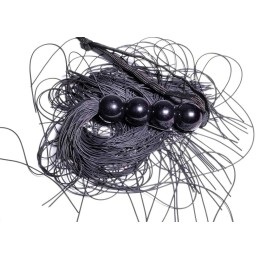 Черная силиконовая плеть - 37 см.