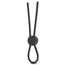 Черное силиконовое лассо на пенис SILICONE LOOP COCK RING 