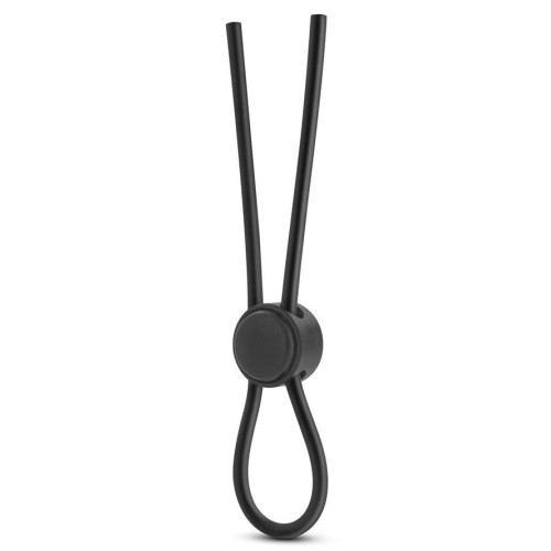 Черное силиконовое лассо на пенис SILICONE LOOP COCK RING 