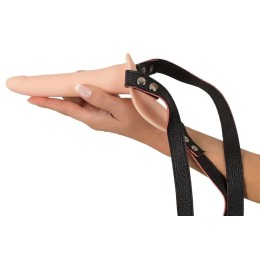 Телесный поясной страпон с вибрацией Vibrating Strap-On - 15,7 см.