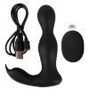 Черная анальная пробка с вибрацией, вращением и пультом ДУ RC Butt Plug with 2 Functions