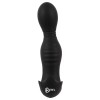 Черная анальная пробка с вибрацией, вращением и пультом ДУ RC Butt Plug with 2 Functions