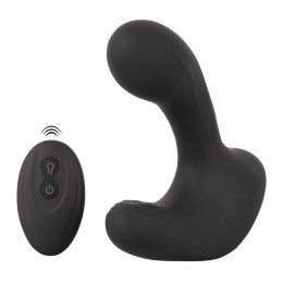 Черная анальная вибропробка с функцией расширения RC Butt Plug with 3 functions