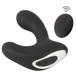 Черная анальная вибропробка с функцией расширения RC Butt Plug with 3 functions