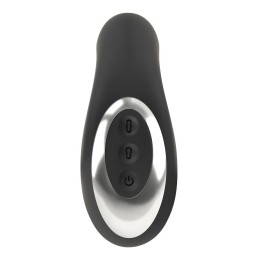 Черная анальная вибропробка с функцией расширения RC Butt Plug with 3 functions