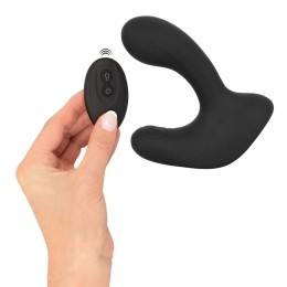 Черная анальная вибропробка с функцией расширения RC Butt Plug with 3 functions