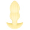 Желтая анальная пробка с вибрацией Cuties Vibrating Mini Butt Plug - 8 см.