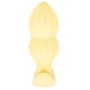 Желтая анальная пробка с вибрацией Cuties Vibrating Mini Butt Plug - 8 см.