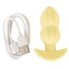 Желтая анальная пробка с вибрацией Cuties Vibrating Mini Butt Plug - 8 см.