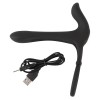 Черная насадка на член с вибрацией Couple’s Vibrator