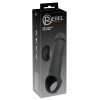 Черная вибронасадка для пениса с хомутом для мошонки и пультом ДУ Remote Controlled Penis Extension