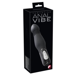 Чёрный анальный вибратор Thrusting Anal Vibe - 23,5 см.