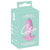 Розовая анальная пробка с вибрацией Cuties Vibrating Mini Butt Plug - 8 см.
