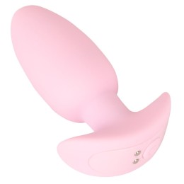 Розовая анальная пробка с вибрацией Cuties Vibrating Mini Butt Plug - 8 см.