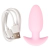 Розовая анальная пробка с вибрацией Cuties Vibrating Mini Butt Plug - 8 см.