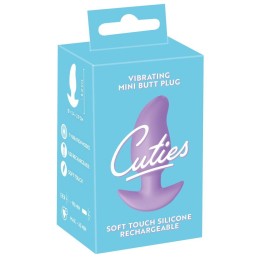 Сиреневая анальная пробка с вибрацией Cuties Vibrating Mini Butt Plug - 8 см.