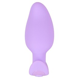 Сиреневая анальная пробка с вибрацией Cuties Vibrating Mini Butt Plug - 8 см.