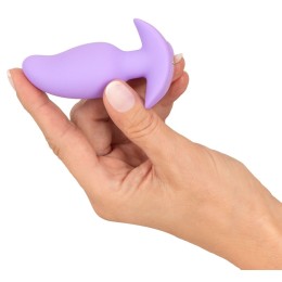 Сиреневая анальная пробка с вибрацией Cuties Vibrating Mini Butt Plug - 8 см.