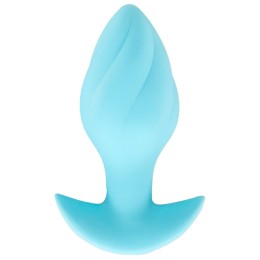 Голубая анальная пробка с вибрацией Cuties Vibrating Mini Butt Plug - 8 см.