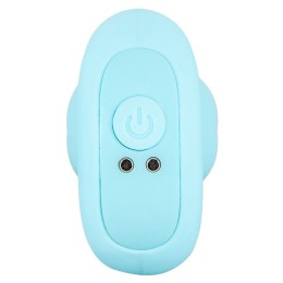 Голубая анальная пробка с вибрацией Cuties Vibrating Mini Butt Plug - 8 см.
