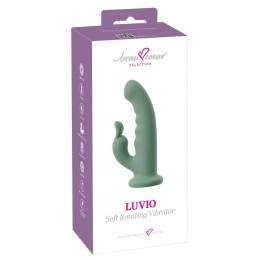 Зеленый вибратор-ротатор Luvio - 19,3 см.