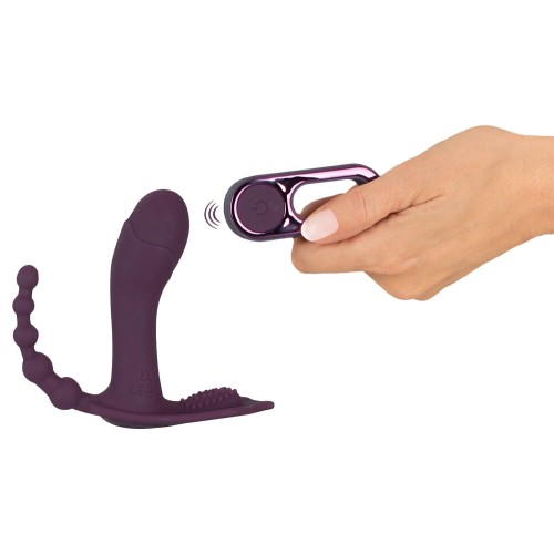 Фиолетовый вибратор для ношения в трусиках ARIVA RC Panty Vibrator