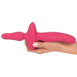 Розовый двусторонний вибратор 2in1 Vibrator & Butt Plug