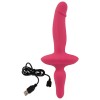 Розовый двусторонний вибратор 2in1 Vibrator & Butt Plug