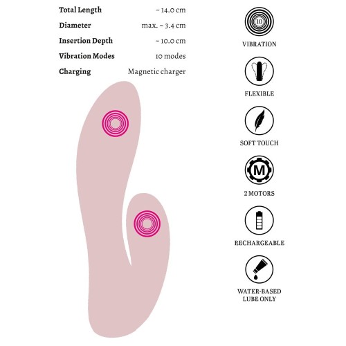 Розовый мини-вибратор CERYA Strong Mini Vibrator - 14 см.