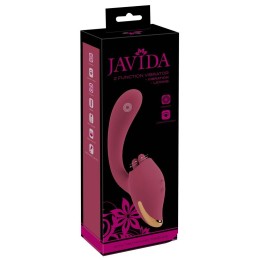 Малиновый вибратор с подвижными язычками 2 Function Vibrator - 20,6 см.
