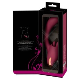 Малиновый вибратор с подвижными язычками 2 Function Vibrator - 20,6 см.
